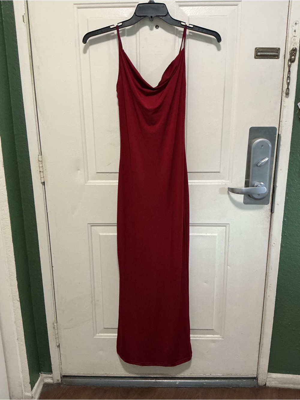 SHEIN Red Cowl Neck Maxi Slip Dress